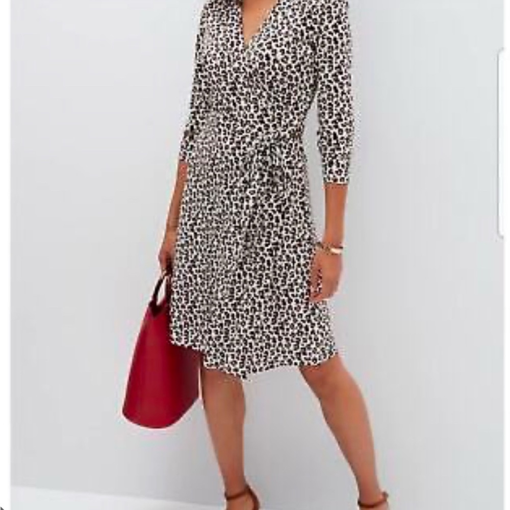 Leopard Print Wrap Dress